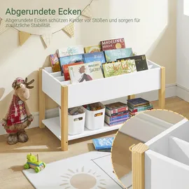 SoBuy Kinderregal KMB35-W 85 x 45 x 42 cm Kiefer lackiert weiß