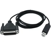 system-s USB zu RS232 DB25 Seriell Adapter 180cm | IEEE 1284 | PL2303 Chip