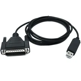 system-s USB zu RS232 DB25 Seriell Adapter 180cm | IEEE 1284 | PL2303 Chip
