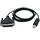system-s USB zu RS232 DB25 Seriell Adapter 180cm | IEEE 1284 | PL2303 Chip