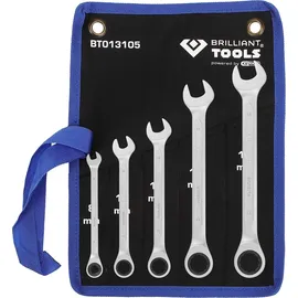 BRILLIANT TOOLS Ratschenringschlüssel-Satz 5-tlg. 8-19 mm