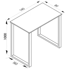 VCM Bartisch Xona 140x80 cm