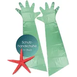 TUNZE Schutzhandschuhe I 10 Stück I wasserdichte Aquarium Handschuhe mit Armschutz I ideal für Aquariumarbeit I Extra langer Armschutz I Arbeitshandschuhe robust und langlebig I Aquarium Zubehör