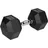 Gusseisenhantel gummiert Hantelstange HEX 17,5 kg schwarz