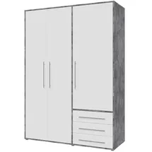 Möbel Kraft Kleiderschrank Morley 144,4 x 200 x 53 cm Grau