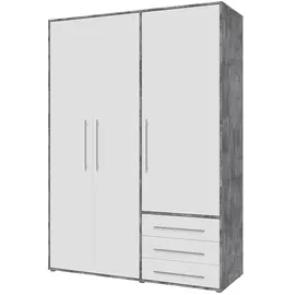Möbel Kraft Kleiderschrank Morley 144,4 x 200 x 53 cm Grau