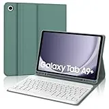 WAVATA Tastatur für Samsung Galaxy Tab А9+ 2023 11 Zoll, Hülle mit Tastatur für Samsung Tab A9 Plus 2023 Magnetische Bluetooth Abnehmbare QWERTZ Layout, Dunkelgrün
