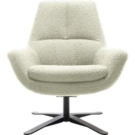 BeType Drehsessel "Be Organic Standard Back, Loungesessel", weiß (warm weiß), B:81cm H:92cm T:83cm, 95% Polyester, 5% Polyacryl, Sessel, Drehsessel, in elegantem Design mit Drehfunktion