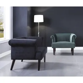 Atlantic Home Collection Sessel Charlie Samtvelours 86 x 70 x 74 cm Grün