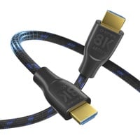 sonero X-PHC111-015 HDMI-Kabel 1,5 m HDMI Kabel mit Ethernet, Nylongeflecht, vergoldete Anschlüsse (8K UltraHD, 4K 3D mit 50Hz/60Hz, 48Gbps Full Bandwith, Dynamic HDR), 1,5m
