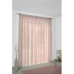 Vorhang WIRTH "Sunday", rosa, B:142cm H:165cm, Baumwolle, Polyester, Gardinen, nach Maß