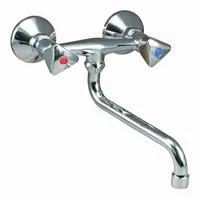 BRUSE Wandarmatur, schwenkbarer S-Auslauf, 200mm, Luftsprudler, Made in Germany