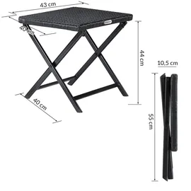 CASARIA Campinghocker 2er Set Schwarz