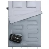 KingCamp Deckenschlafsack Oxygen 250 D 2 Personen Doppel Schlafsack XL Lang -3°C Medium Grey