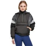 URBAN CLASSICS Mixed Jumper Over Jacke Black / Snow Leo / Light Asphalt 4XL