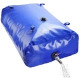 Wassersammler Zisterne Regenwasser Borsa dell'acqua mobiler Wassersack Outdoor-Wassersack mit Auslassventil und Rutschfester Matte I Faltbarer Wasserkanister aus extra starkem PVC I wiederverwendbar