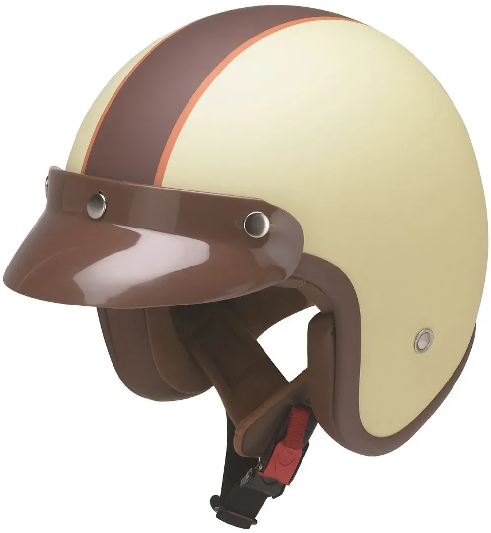 Redbike RB 752 Vanilla Jet helm, wit-bruin-beige, XS Voorman