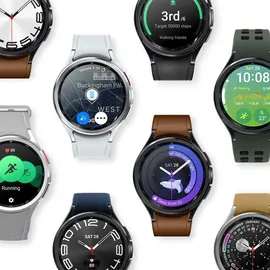 Samsung Galaxy Watch6 Classic Schwarz 43 mm BT Sport Band Schwarz S/M