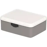 ACESOME Verschließbare Box, Abschließbare box/Box mit Zahlenschloss/Medikamentenschrank/Kiste mit Schloss/Sicherer Aufbewahrungsbox für Medikamente, Handy, Snacks (Grau, 33,4 × 26 × 12,6 cm)