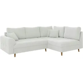 s-style möbel ECKSOFA Henrik Weiß Boucle - Ottomane rechts
