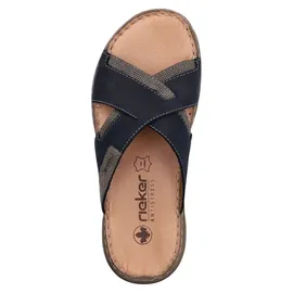 Rieker Pantoletten Blau/Beige 46