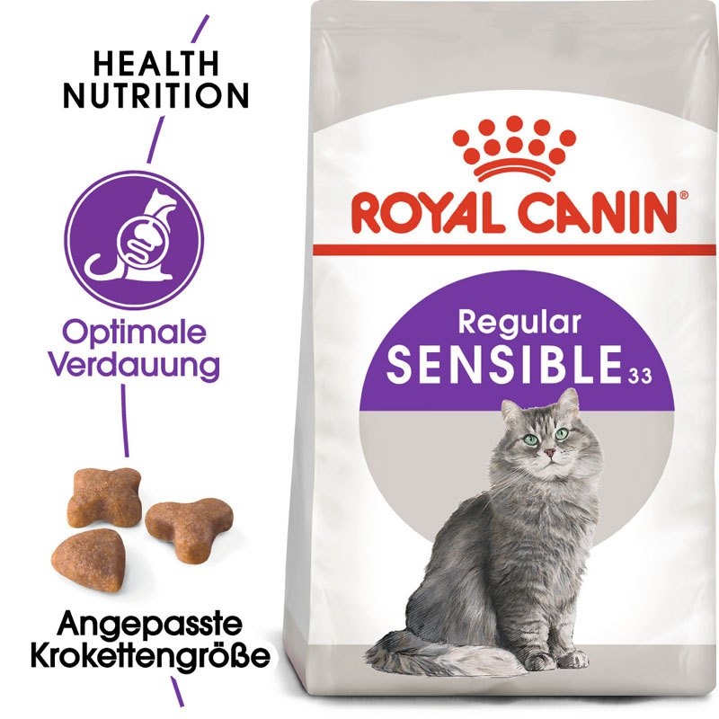 ROYAL CANIN SENSIBLE Trockenfutter für sensible Katzen10 kg + 2 kg gratis