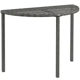 Outsunny Balkontisch Beistelltisch 100 x 50 x 74 cm Grau