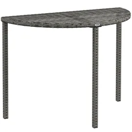 Outsunny Balkontisch Beistelltisch 100 x 50 x 74 cm Grau