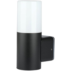 Außen Wand Lampe Fernbedienung Spot Strahler ALU schwarz Garten Leuchte dimmbar im Set inkl. RGB LED Leuchtmittel