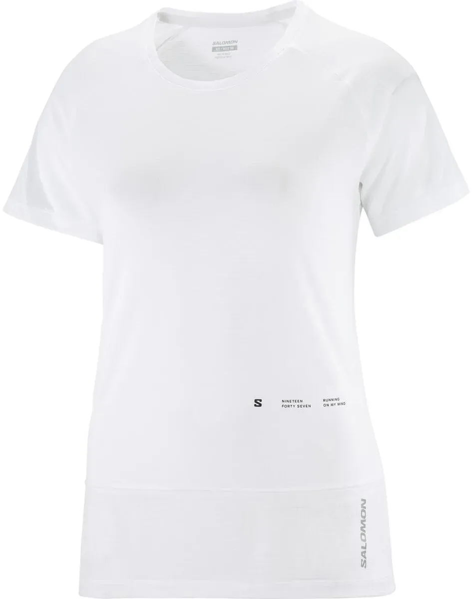Salomon Damenshirt Cross Run Tee SS GFX - weiß / 42