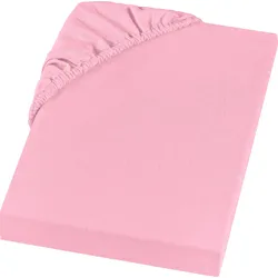 Spannbettlaken SETEX "REFIBRA Feinbiber", rosa (altrosa), B:90cm L:200cm, Feinbiber, Obermaterial: 70% Baumwolle, 30% Lyocell (TENCEL), Laken, aus bis zu 60% recycelten Fasern