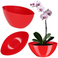 Kadax Blumentopf, Pflanztopf aus Kunststoff, Blumenübertopf, 21 x 12