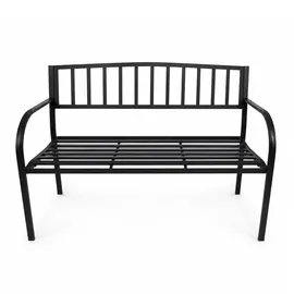 Lemodo Gartenbank 128 x 50 x 87 cm Schwarz