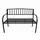 Lemodo Gartenbank 128 x 50 x 87 cm Schwarz