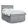 vidaXL Boxspringbett mit Matratze Hellgrau 140x200 cm Stoff