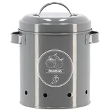 Esschert Design Vorratsdose Zwiebeln Anthrazit aus Metall