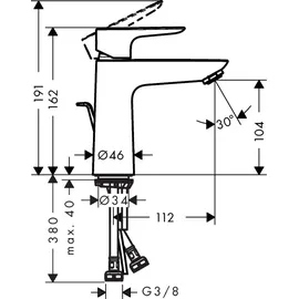 Hansgrohe Talis E 110 CoolStart Einhandmischer brushed bronze 71713140