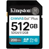 Kingston Canvas Go! Plus Gen4 512GB SDXC Speicherkarte (200 MB/s, C10 UHS-I U3 V30)