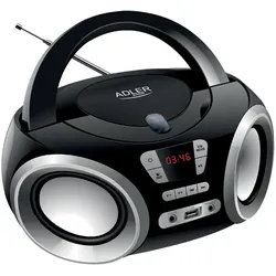 Adler AD 1181 CD Boombox FM Radio CD-Player MP3 USB / AUX Anschluß LCD Anzeige Batterie oder Strom