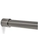 SO-TECH® Garderobenstange Schrankstange Edelstahl rund Ø 25 mm inkl. Stangenlager Tube, (1 St), Kleiderstange Länge 800 mm silberfarben Ø 2.5 cm x 80 cm