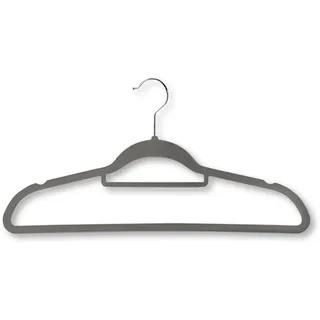 KESPER | Kleiderbügel 6er Pack, Material: Kunststoff (ABS), Maße: 45,5 cm breit, Farbe: Grau | 16641