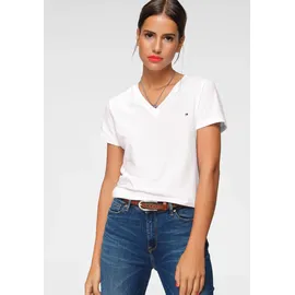 Tommy Hilfiger Heritage Kurzarm-T-Shirt Mit V-ausschnitt Classic White 2XL