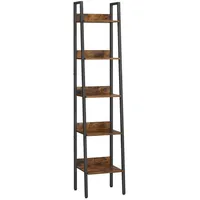 Hansiro Leiterregal, Braun, Holzwerkstoff, 30x170x33.8 cm, Wohnzimmer, Regale, Bücherregale