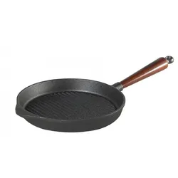 Skeppshult Gusseisen Grillpfanne rund Buche