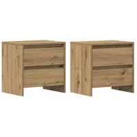 VidaXL Nachttisch 2 Stück Artisan Eiche 45x34x44,5 cm Holzwerkstoff