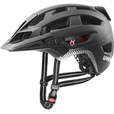 Uvex finale light 2.0 - sicherer City-Helm für Damen und Herren - inkl. LED-Licht - waschbare Innenausstattung - black-silver matt 52-57 cm