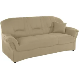 DOMO collection 3-Sitzer DOMO COLLECTION "Bahia, bequem und komfortabel, zeitloses & elegantes Sofa", beige, B:200cm H:91cm T:92cm, Luxus-Microfaser (100% Polyester), mit Muster;Struktur (100% Polyester), Sofas, inklusive Federkern