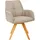 Linea Natura Armlehnstuhl Stoff taupe Wildeiche