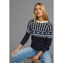 AJC Jacquardpullover mit Norwegermuster in verschiedenen Farbvarianten, weiß