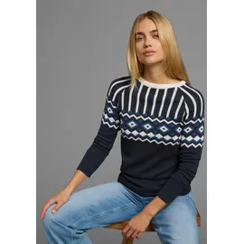 AJC Jacquardpullover mit Norwegermuster in verschiedenen Farbvarianten, weiß